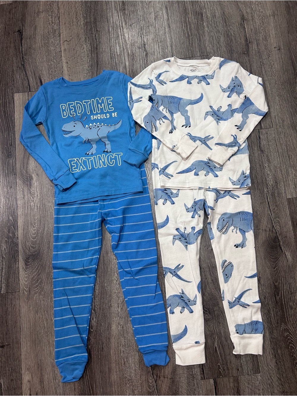 Carter's Blue Dinosaur 2-Pack Pajama Sets
